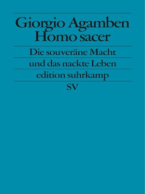 cover image of Homo sacer